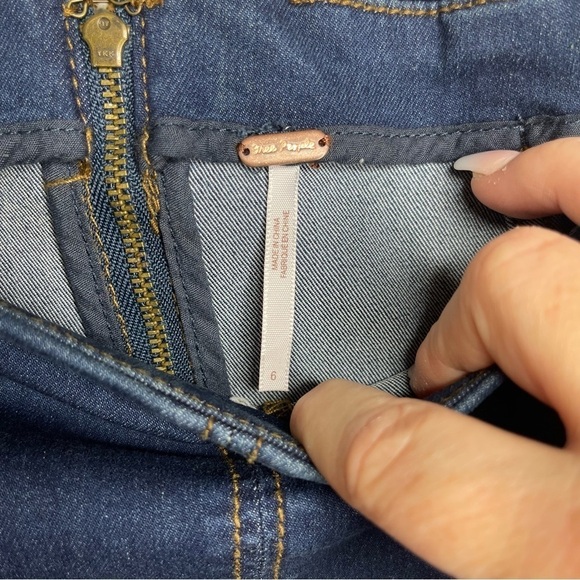 NWOT Free People Blue Mini Skirt - Picture 6 of 9